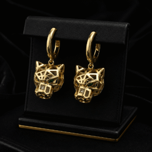 Cercei placați cu aur de 14k Pantera Gold