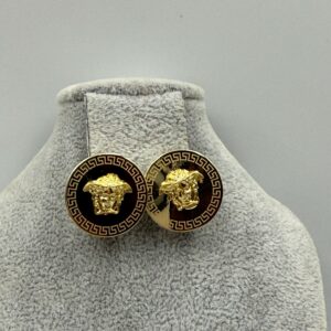 Cercei placați cu aur de 14k Medusa Gold