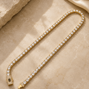 Colier placat cu aur de 14k Tennis Monaco Gold
