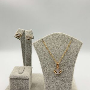 Set colier și cercei placat cu aur de 18k Amira